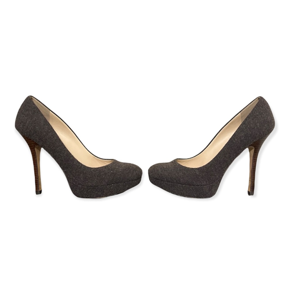 Classic Joan & David Gray Flannel Heels